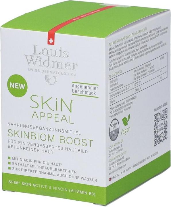 Nährwerte und Zutaten Louis Widmer Skinbiom Booster (1 Stück, Sachet, 75 g)