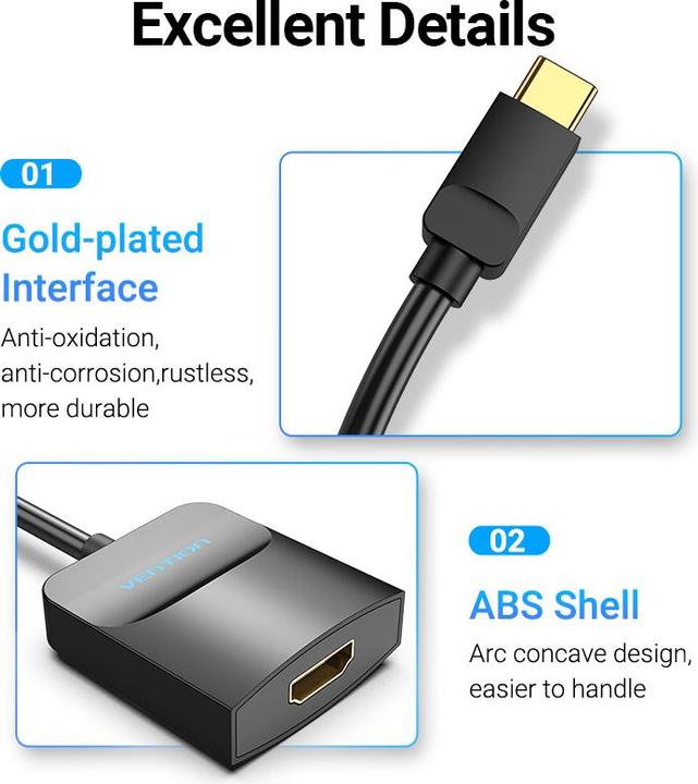 Produktbild Vention USB-C zu (HDMI, 15 cm)