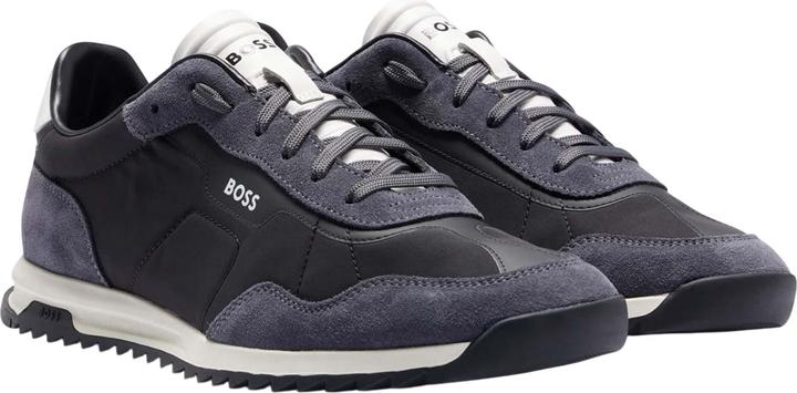 Actual product image BOSS Mens Zayn Suede Low Trainers (38)