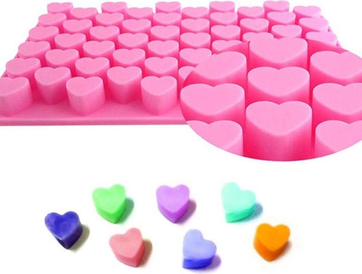 Actual product image König Design Silicone ice cube mould heart 55 grid chocolate rubber bear tray BPA free
