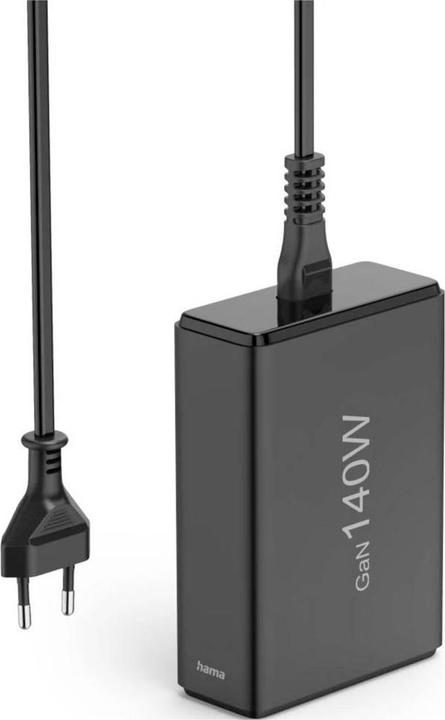 Produktbild Hama Ladestation 5 Ports, GaN, Schnellladegerät, 3xUSB-C, 2xUSB-A, PD, 140 W, SW (140 W)