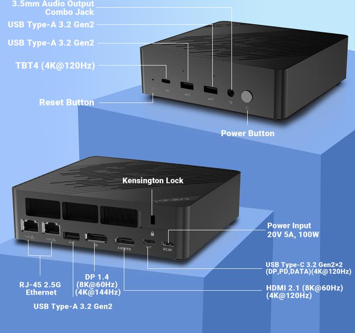 Image du produit Minix Elite EU512-AI (Intel Core Ultra 5 125H, 16 Go, 512 Go, Intel Arc Graphics)