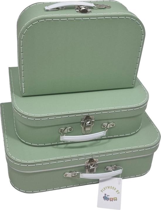 Produktbild Playwood Kartonkoffer-Set Grün, 3tlg.
