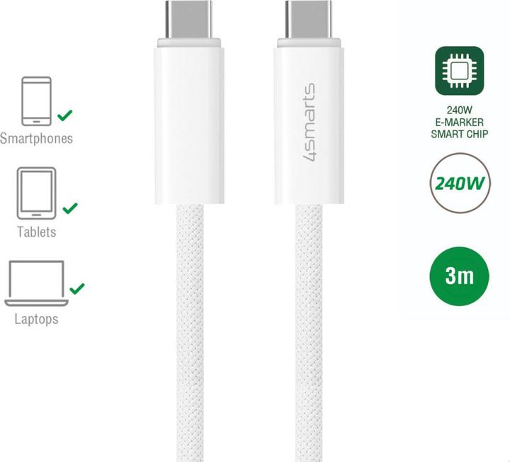 Actual product image 4smarts USB C – USB C (3 m, USB 3.2 Gen 1)