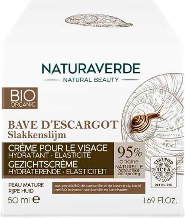 Actual product image Naturaverde NV Organic moisturising snail face cream (50 ml, Day cream)