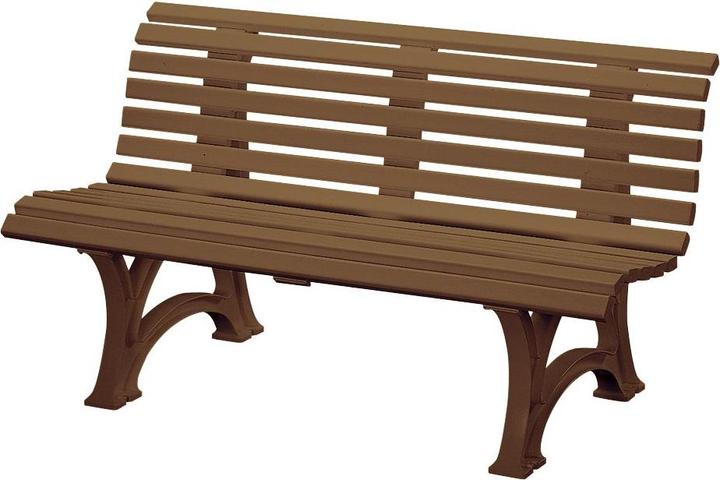 Image du produit Blome Banc de jardin Helgoland plastique 3 places brun chocolat