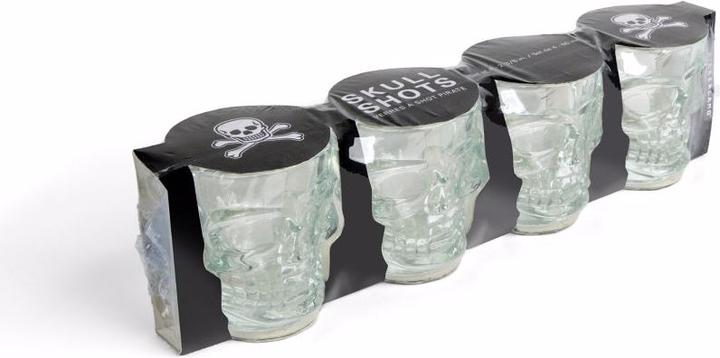 Immagine prodotto Kikkerland Skull Shot (5.88 dl, 4 x, Bicchiere di vetro)