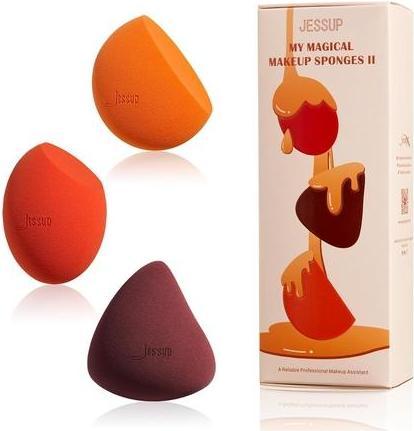Produktbild NoName Makeup Schwamm Set 3pcs Gesicht Schönheit Stiftung Blender Concealer SP013 Orange