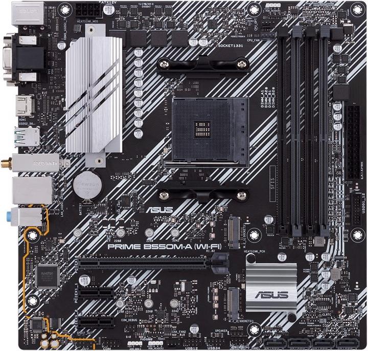 Produktbild ASUS PRIME B550M-A WI-FI (AM4, AMD B550, mATX)