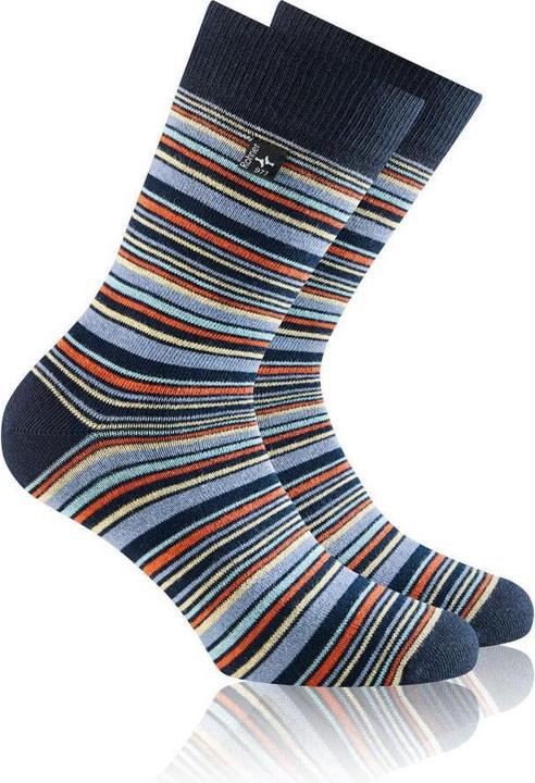 Rohner Fashion - Navy / Colored striped (Einzelpack, 35 - 38)