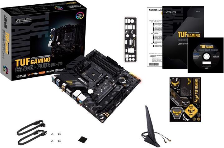 Actual product image ASUS TUF GAMING B550M-PLUS WI-FI (AM4, AMD B550, mATX)