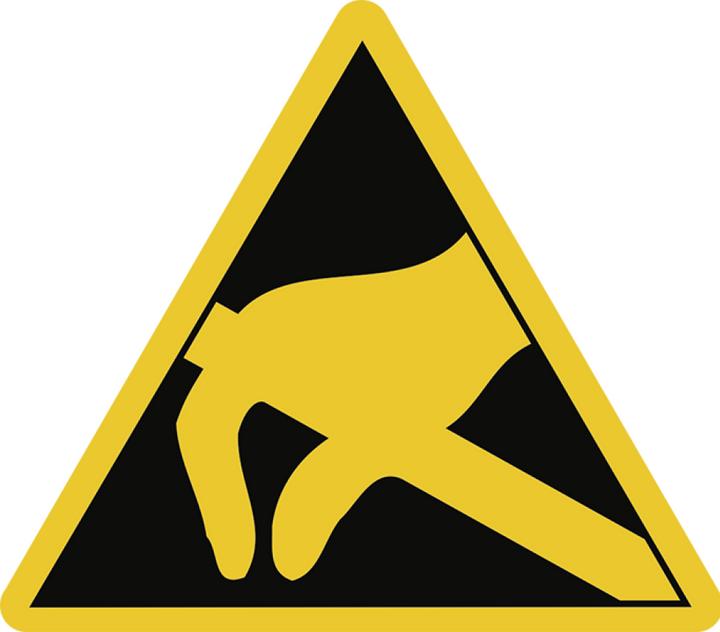 Image du produit Moravia Signes d'avertissement Composants sensibles à l'électricité statique Film, 25 mm