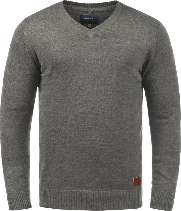 Actual product image Blend Lasse Men's Jumper Knit Pullover With V-Neck Flecked (XXL)