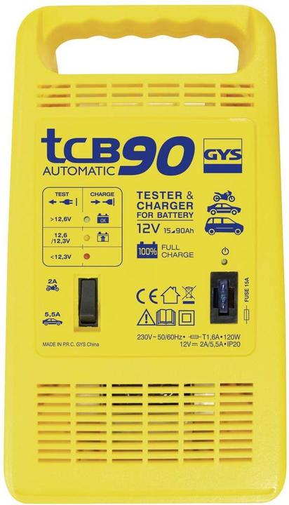 Image du produit GYS TCB 90 023260 Chargeur de voiture 12 V 8 A (12V, 8 A)