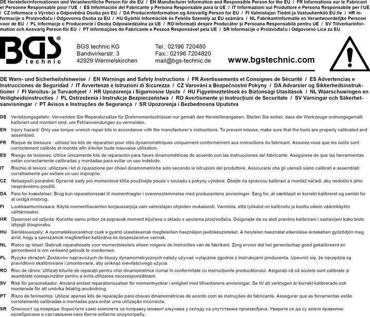 Produktbild BGS Reparatursatz für Drehmomentschlüssel | für Art. 7187