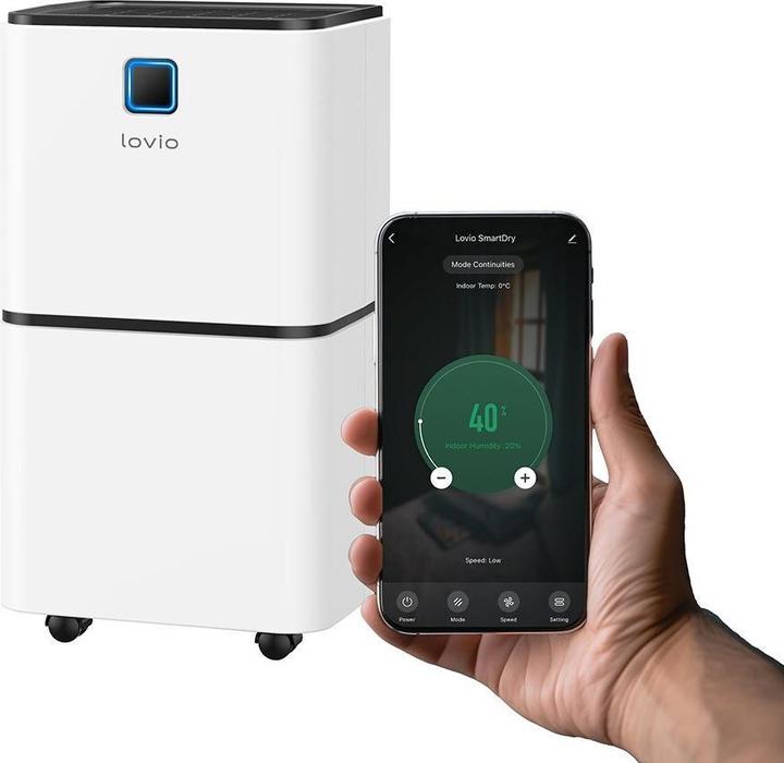 Actual product image Lovio LVDE12Y1 SmartDry Dehumidifier 12L (62.50 m², 12 l/24h)