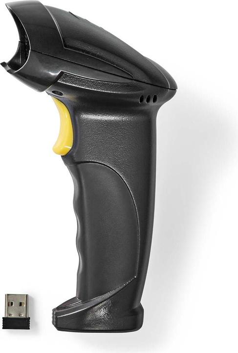 Produktbild Nedis Barcodescanner | Laser | Wireless | 1D Linear | Batteriebetrieben / Stromversorgung über USB | (1D-Barcodes)