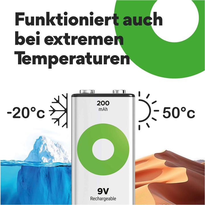Produktbild GP Batteries Recharable batteries others (1 Stk., 9V Block, 200 mAh)