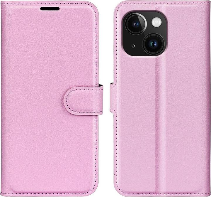 Produktbild Cover-Discount iPhone 15 - Leder Etui Hülle rosa (Apple iPhone 15)