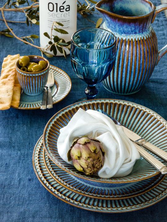 Produktbild Greengate Alice Stövchen oyster blue 14,5x7cm