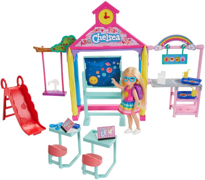 Produktbild Barbie Chelsea Schule mit Puppe Spielset