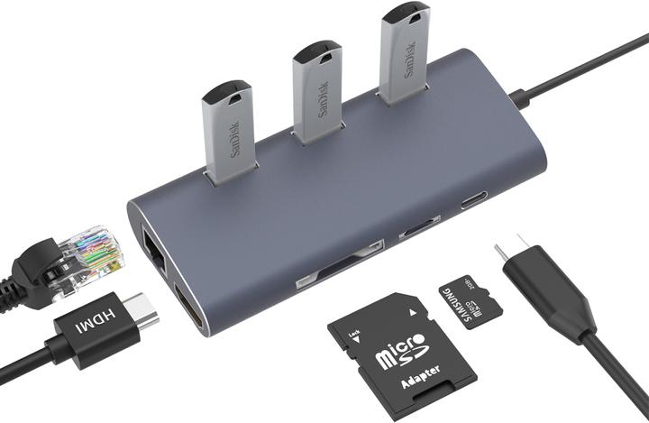 Actual product image picked. USB-C Hub (USB-C, 8 Ports)