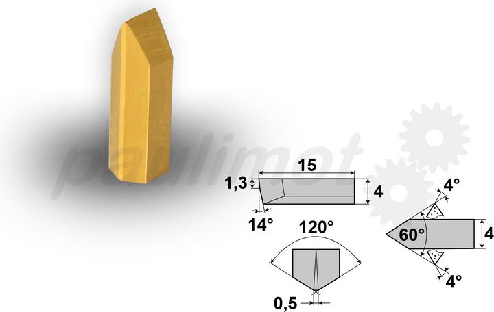 Actual product image Paulimot Schneidplatten für die Drehmeissel-Sets 10 mm und 12 mm, 10-teilig