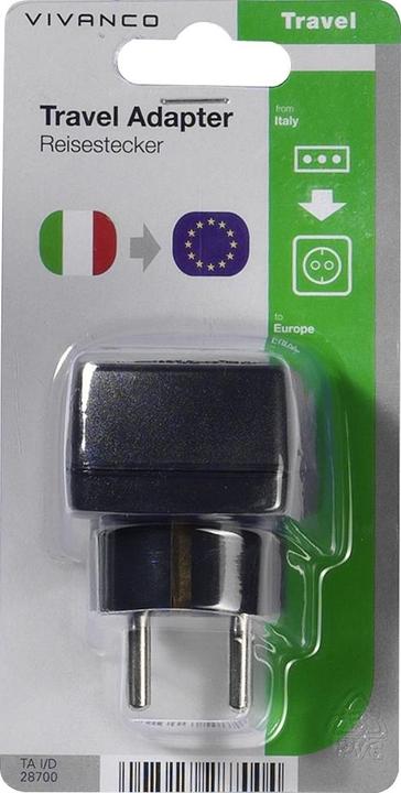 Produktbild Vivanco Reisestecker Italien,I Buchse-Schuko St.