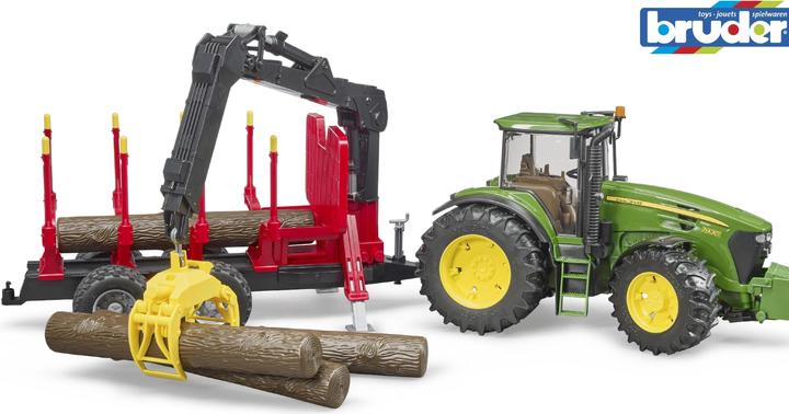 Image du produit Bruder John Deere 7930 avec remorque arrière et 4 troncs d'arbre