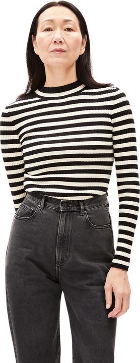 Armedangels Alaania Pullover Stand-Up Collar Black/Oatmilk
