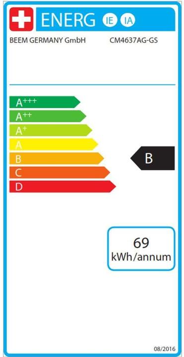 Energie-Label Beem Espresso-Perfect 2 Schwarz