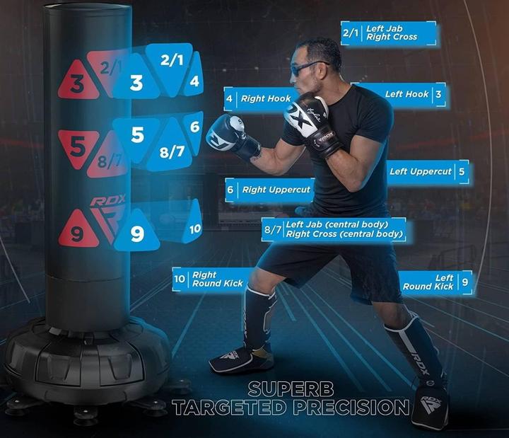 Actual product image Rdx Free Standing Adults Punch Bag Target Green - 6ft (180 cm)