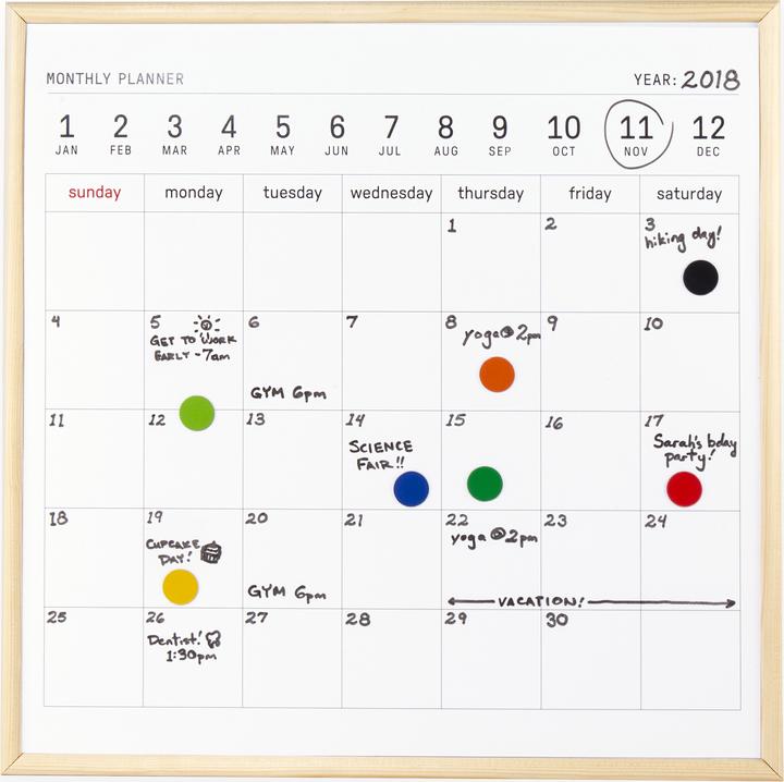 Actual product image Kikkerland Calendar (Combination board, 34 x 34 cm)