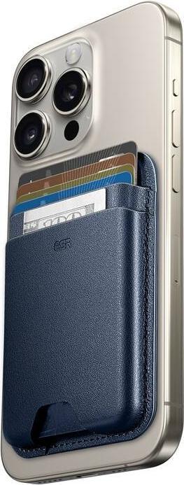 Actual product image ESR HaloLock magnetic wallet (navy blue)