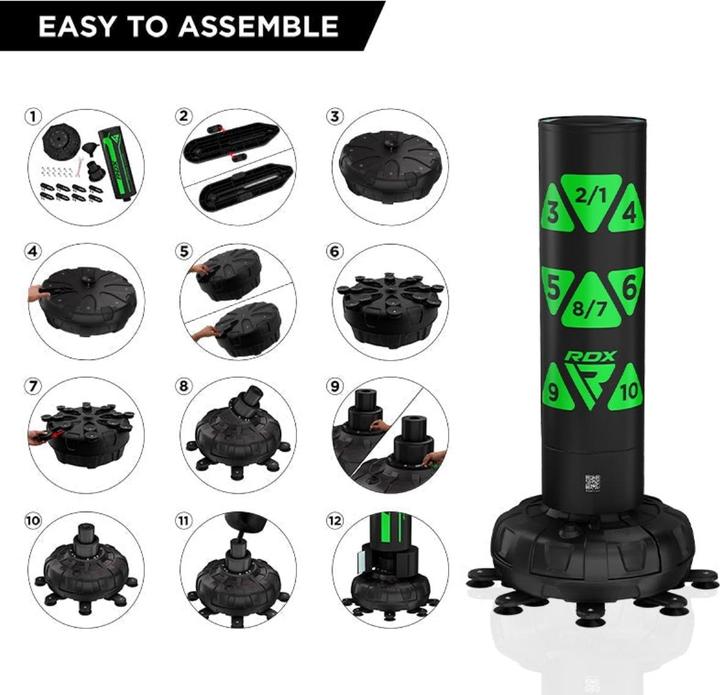 Actual product image Rdx Free Standing Adults Punch Bag Target Green - 6ft (180 cm)