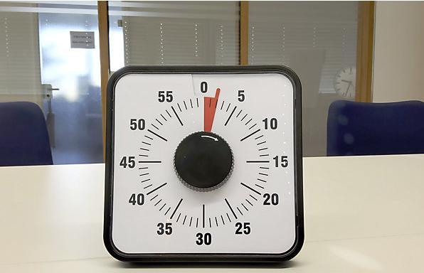 Actual product image Bürk Meeting timer, HxWxD 195 x 195 x 32 mm, black.