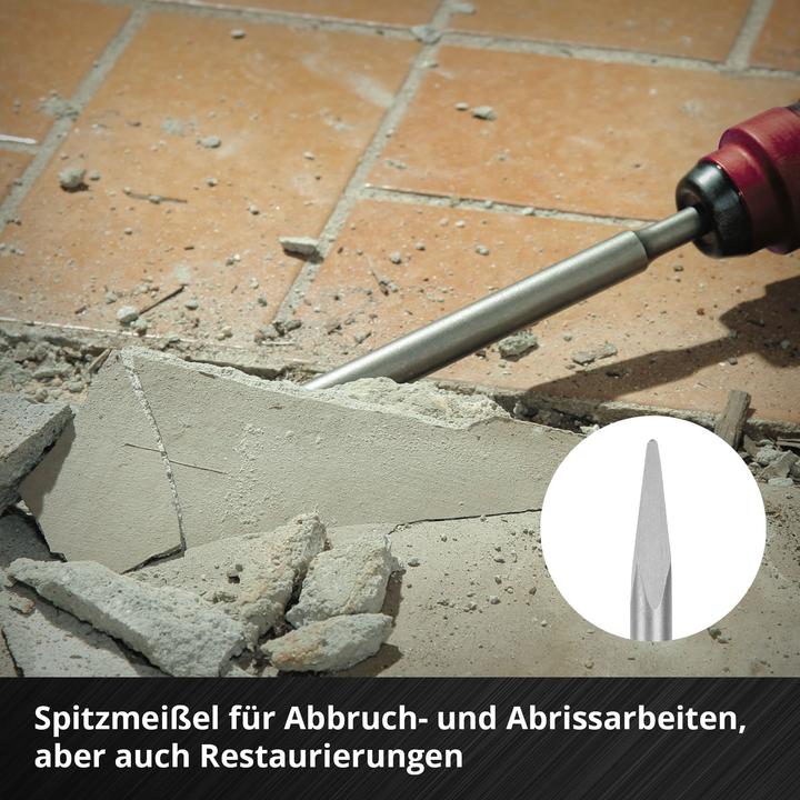 Image du produit Einhell Jeu de burins SDS-Plus 247205, 250 mm, 4 pièces