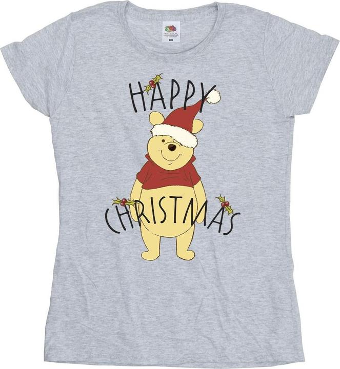 Disney Winnie The Pooh Happy Christmas Holly TShirt (XXL)