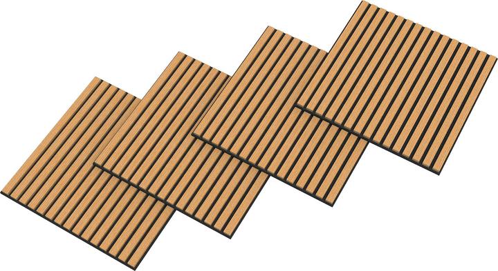 Actual product image neu.holz Akustik-Wandpaneel 16er Set Vang 60x60 cm Eichenoptik, dunkel ()