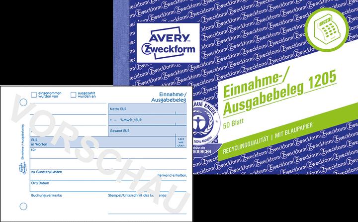 Produktbild Avery Einnahme-/Ausgabebeleg (50 x)