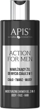 Image du produit Apis Natural Cosmetics Apis - Action For Men 3in1 gel lavant hydratant visage et cheveux 300ml (300 ml)