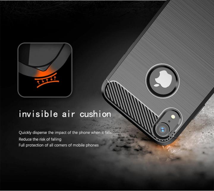 Produktbild Cadorabo TPU Ultra Slim carbon edelstahl Kombi Cover (Apple iPhone XR)
