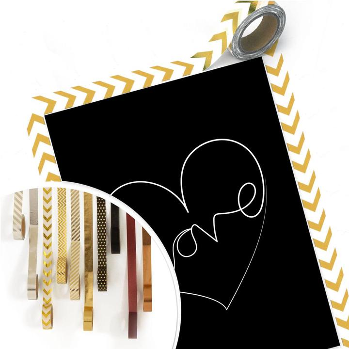 Produktbild Trenddeko Hariri - Love Lines - Schwarz-Weiss (50 x 60 cm)