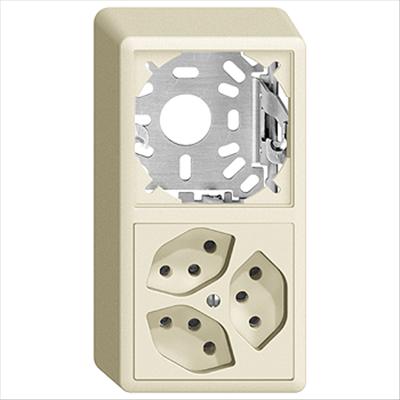Actual product image Feller Combination Edizio empty/3xT13 crema