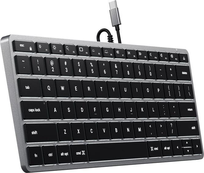 Actual product image Satechi Slim W1 - Keyboard - backlit (US, Cable)