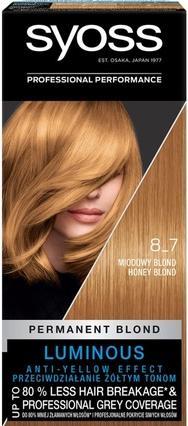 Actual product image Syoss Permanent Coloration Hair Dye Permanently Colouring 8-7 Honeyonde (8-7 Honeydew)