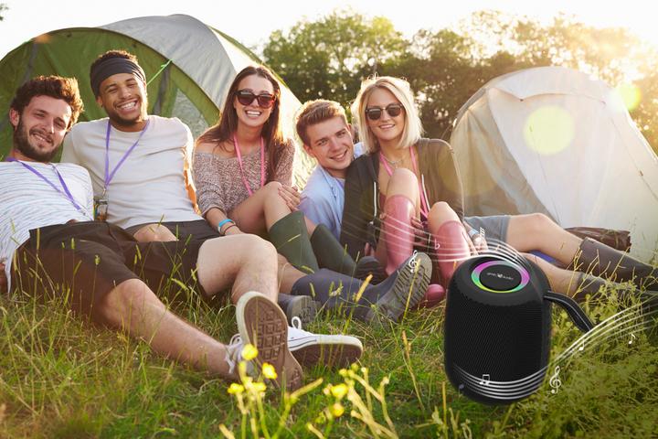 Image du produit Gembird Enceintes filaires Enceintes portables||Noir|Portables/Sans fil|Bluetooth|SPK-BT-LED-05-BK (4 h, Fonctionnement sur batterie)