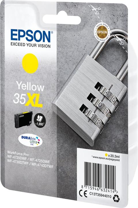 Actual product image Epson 35XL - 20.3 ml - XL - Yellow - Original - Blister with RF / audible alarm signal (Y)