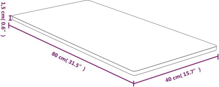 Immagine prodotto VidaXL Douglas (40 x 80 x 1,5 cm)