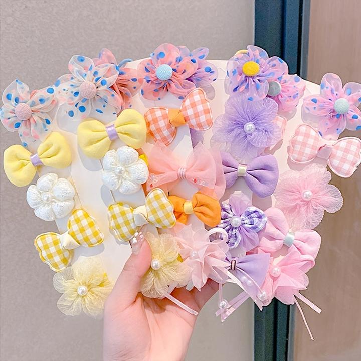 Image du produit Activity Board 10 pièces d'adorables barrettes à fleurs, accessoires de cheveux pour filles, 10 pièces